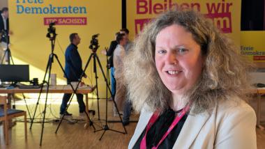 Katrin Münch beim Landesparteitag in Lommatzsch